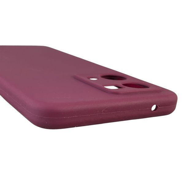 Чохол для Oppo Reno 7 4G силіконовий з мікрофіброю нековзний на оппо рено 7 4г бордовий 0031800 фото