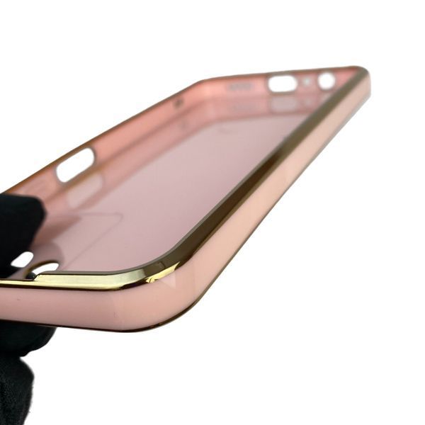 Чехол для Realme C30S с кольцом-подставкой с золотой окантовкой на реалми с30с пудровый gs1 0020510 фото
