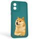 Чехол силиконовый оригинальный Soft Touch с 3D принтом мема сибу для Motorola Moto E13 (PAXT0034) темно-зеленый (Полная защита камеры) 0047317 фото 1