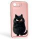 Чохол силіконовий Soft Touch з 3D принтом злого кота для Apple iPhone 16e рожевий (Повний захист камери) 0047156 фото 1