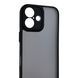 Чехол для iPhone 16 черный матовый полупрозрачный (бампер, защита камеры) 0062227 фото 3