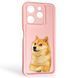 Чехол силиконовый Soft Touch с 3D принтом мема сибу для TECNO Spark 10 Pro (KI7) розовый (Полная защита камеры) 0048127 фото 1