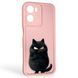 Чохол силіконовий Soft Touch з 3D принтом злого кота для Motorola G05 рожевий (Повний захист камери) 0046936 фото 1