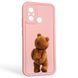 Чохол силіконовий оригінальний Soft Touch з 3D принтом кумедний тед ведмідик для Xiaomi Poco C55 рожевий (Повний захист камери) 0048855 фото 1
