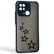 Чохол для телефона Xiaomi POCO C40 с 3D принтом зірочки із захистом камери чорний 0059233 фото 1