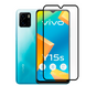 Защитное стекло для телефона Vivo Y15S противоударное полноэкранное на виво у15с черное 0038802 фото 1