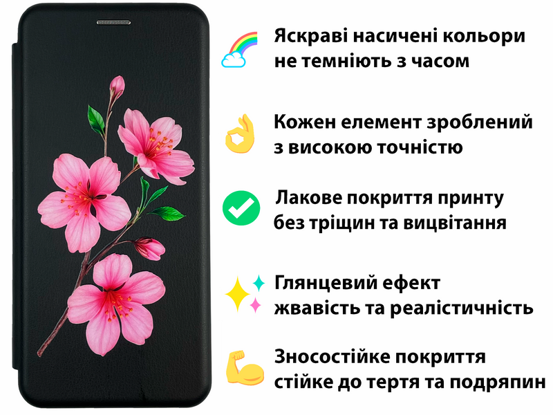 Чохол книжка з 3D принтом для Xiaomi Mi A2 Lite з екошкіри із підставкою та магнитом чорна gd2 0036695 фото