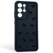 Чохол силіконовий Soft Touch з 3D принтом для Samsung Galaxy S21 Ultra чорний (Повний захист камери)