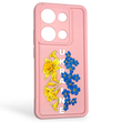 Чехол силиконовый Soft Touch с 3D принтом для Xiaomi Redmi Note 14S розовый (Полная защита камеры)