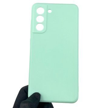 Чехол для Samsung Galaxy S21 FE с квадратными гранями с защитой камеры на самсунг с21 фе мятный 0012648 фото