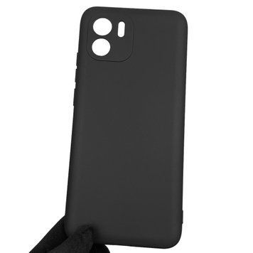 Чехол для Xiaomi Redmi A2 однотонный с защитой камеры на сяоми редми а2 чёрный 0001915 фото