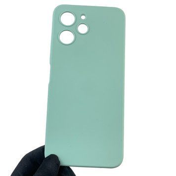Чехол для Xiaomi Redmi 12 4G силиконовый с микрофиброй нескользящий на сяоми редми 12 4г бирюзовый 0032576 фото