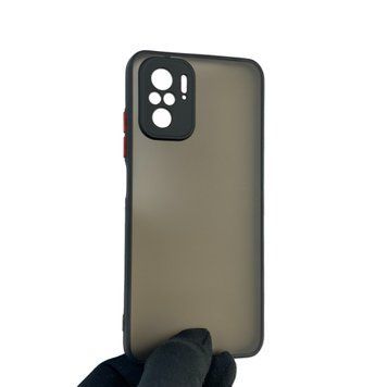 Чохол для телефона Xiaomi POCO M5s з високими бортами із захистом камери на сяомі поко м5с чорний 0026178 фото