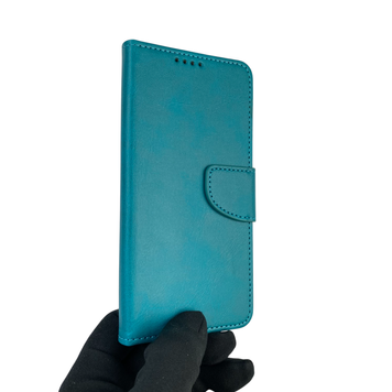 Чехол-книжка для телефона Xiaomi Redmi Note 9 Pro кожанная с магнитной застежкой на сяоми редми нот 9 про бирюзовая 0025604 фото