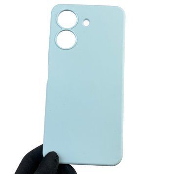 Чехол для Xiaomi POCO C65 силиконовый с микрофиброй нескользящий на сяоми поко с65 голубой 0032463 фото