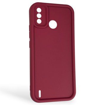 Чохол силіконовий Soft Touch для Tecno Spark 6 Go (KE5) бордовий (Повний захист камери) 0044301 фото