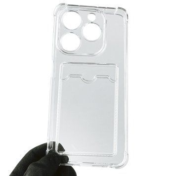 Чохол для TECNO Spark Go 2024 (BG6) з бронь кутами з кишенею для візиток карток k-pop на техно спарк гo 2024 прозорий 0013446 фото