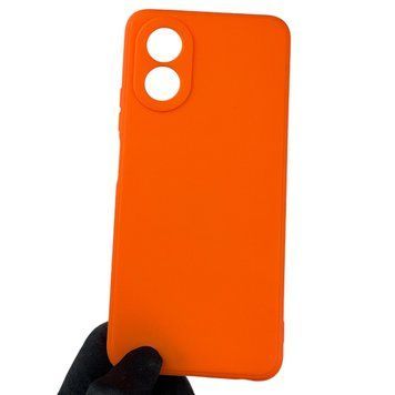 Чехол для OPPO A18 с квадратными гранями с защитой камеры на оппо а18 оранжевый 0012398 фото