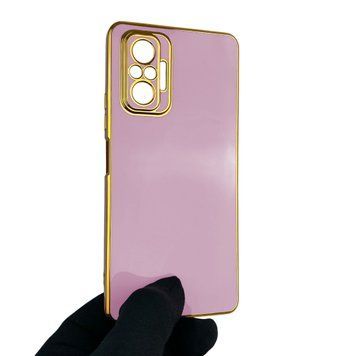 Чехол для Xiaomi Redmi Note 10 Pro 4G с защитой камеры с золотой окантовкой сяоми редми нот 10 про черничный gs1 0019971 фото