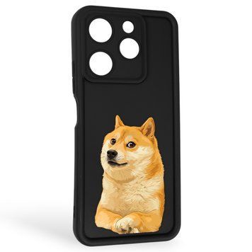 Чехол силиконовый Soft Touch с 3D принтом мема сибу для TECNO Spark 10 Pro (KI7) черный (Полная защита камеры) 0048128 фото