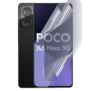 Плёнка гидрогелевая для Xiaomi POCO X6 Neo глянцевая на сяоми поко х6 нео прозрачная 0010788 фото