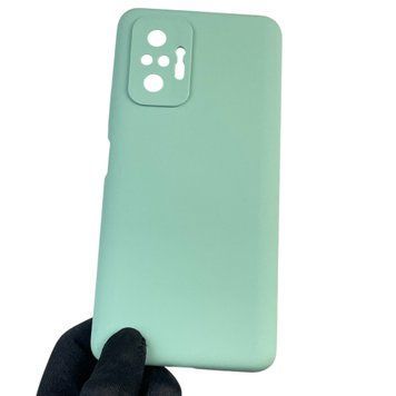 Чехол для Xiaomi Redmi Note 10 Pro 4G силиконовый с микрофиброй на сяоми редми нот 10 про 4г бирюзовый 0032636 фото