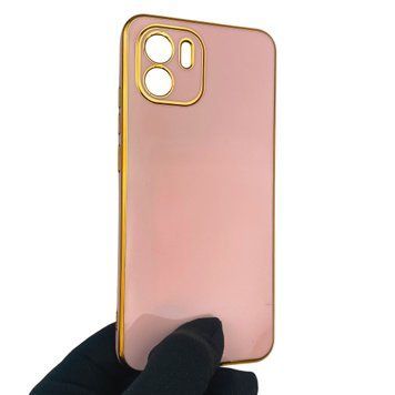 Чехол для Xiaomi Redmi A2 с защитой камеры с золотой окантовкой на редми а2 пудровый gs1 0020336 фото
