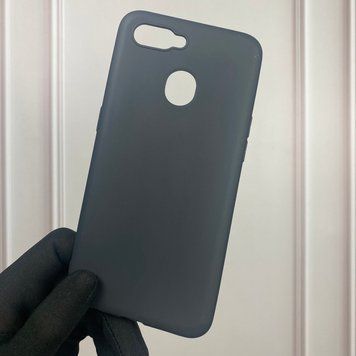 Чехол для OPPO A5s однотонный матовый силиконовый на оппо а5с чёрный 0000166 фото