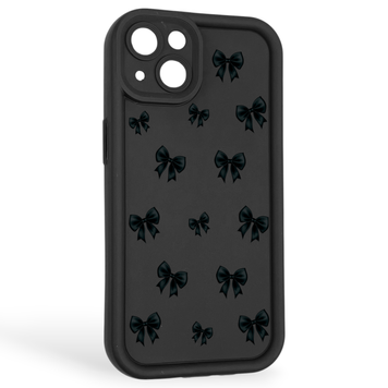 Чохол силіконовий Soft Touch з 3D принтом для Apple iPhone 13 чорний (Повний захист камери) 0040239 фото