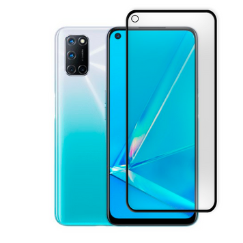 Захисне скло для телефона OPPO A92 протиударне повноекранне на оппо а92 чорне 0038596 фото