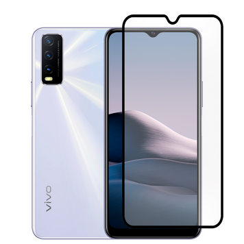 Защитное стекло для телефона Vivo Y20 противоударное полноэкранное на виво у20 черное 0038803 фото