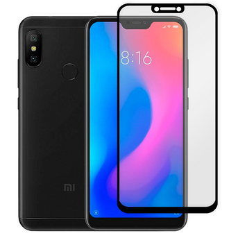 Защитное стекло для телефона Xiaomi Mi A2 Lite противоударное полноэкранное на сяоми ми а2 лайт черное 0038403 фото
