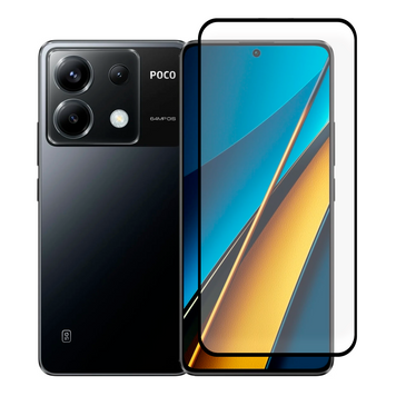 Защитное стекло для телефона Xiaomi POCO X6 противоударное полноэкранное на сяоми поко х6 черное 0038920 фото