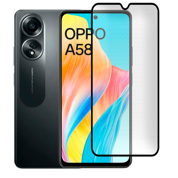Захисне скло МАТОВЕ для телефона OPPO A58 (4G) протиударне повноекранне на оппо а58 (4г) чорне 0039012 фото
