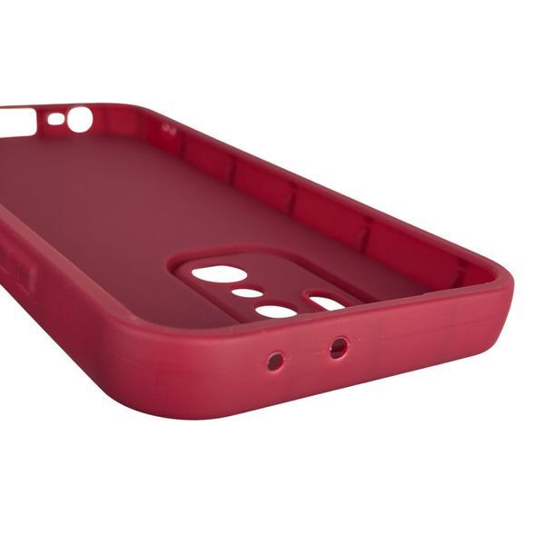 Чехол силиконовый оригинальный Soft Touch с 3D принтом смешного теда мишки для Xiaomi Redmi 9 бордовый (Полная защита камеры) 0048906 фото