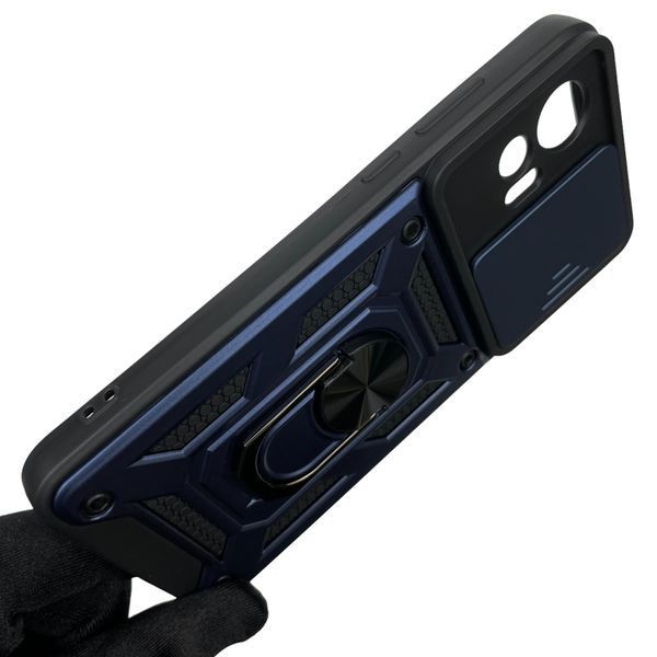Чехол для Motorola Edge 30 Neo PAV00005PL бронированный с кольцом шторкой на моторола едж 30 нео тёмно-синий 0001771 фото