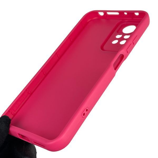 Чехол силиконовый оригинальный Soft Touch с 3D принтом смешного теда мишки для Xiaomi Redmi Note 12 Pro малиновый (Полная защита камеры) 0049006 фото