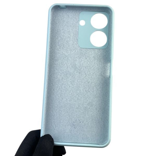 Чехол для Xiaomi POCO C65 силиконовый с микрофиброй нескользящий на сяоми поко с65 голубой 0032463 фото
