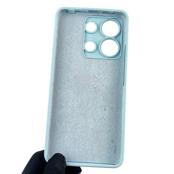 Чохол для Xiaomi Redmi Note 13 4G силіконовий з мікрофіброю нековзний на сяомі редмі нот 13 4г блакитний 0032728 фото