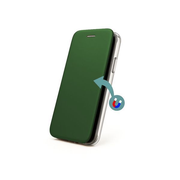 Чехол-книжка для Infinix Hot 60 с магнитом из эко-кожи с подставкой темно-зеленый 0051348 фото