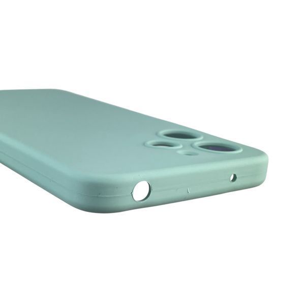 Чехол для Xiaomi Redmi 12 4G силиконовый с микрофиброй нескользящий на сяоми редми 12 4г бирюзовый 0032576 фото