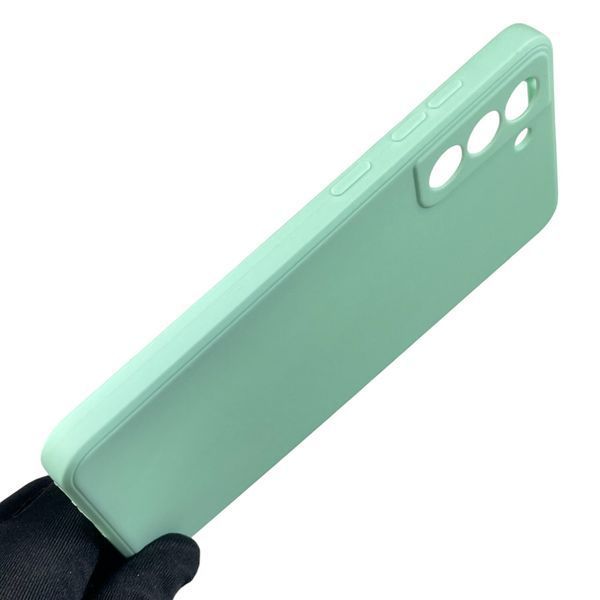 Чохол для Samsung Galaxy S21 FE з квадратними гранями із захистом камери на самсунг с21 фе м'ятний 0012648 фото