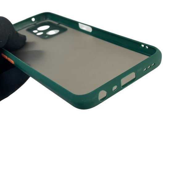Чохол для телефона OPPO A76 з високими бортами із захистом камери на оппо а76 темно-зелений 0025933 фото