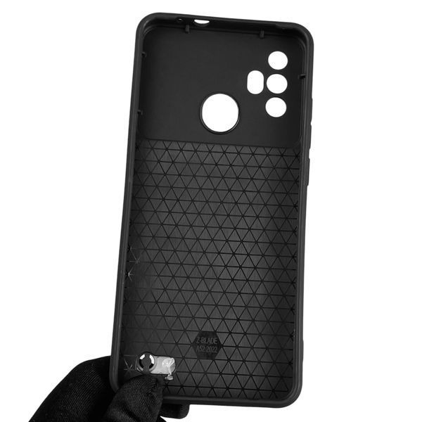 Чохол для ZTE Blade A52 броньований з кільцем-тримачем підставкою зі шторкою на зте блейд A52 чорний rg1 0013496 фото