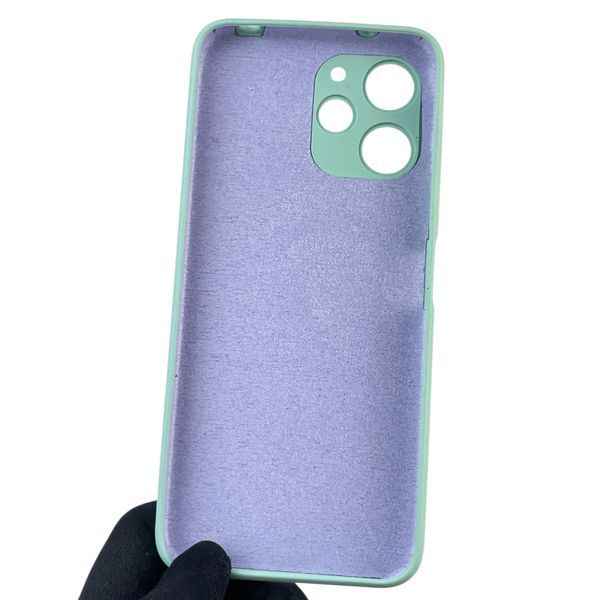 Чехол для Xiaomi Redmi 12 4G силиконовый с микрофиброй нескользящий на сяоми редми 12 4г бирюзовый 0032576 фото