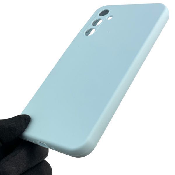 Чехол для Samsung Galaxy A34 5G (SM-A346E) силиконовый с микрофиброй нескользящий на самсунг а34 5г голубой 0031931 фото