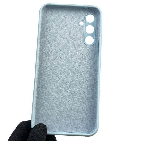 Чехол для Samsung Galaxy A34 5G (SM-A346E) силиконовый с микрофиброй нескользящий на самсунг а34 5г голубой 0031931 фото