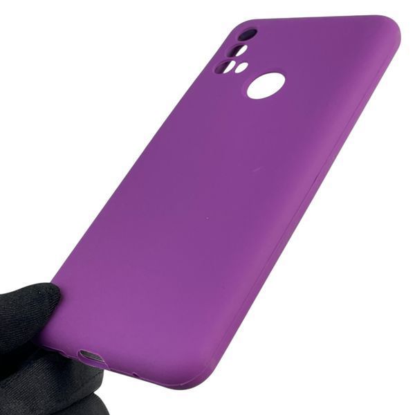 Чехол для Motorola Moto E40 силиконовый с микрофиброй нескользящий на моторола е40 фиолетовый 0031706 фото