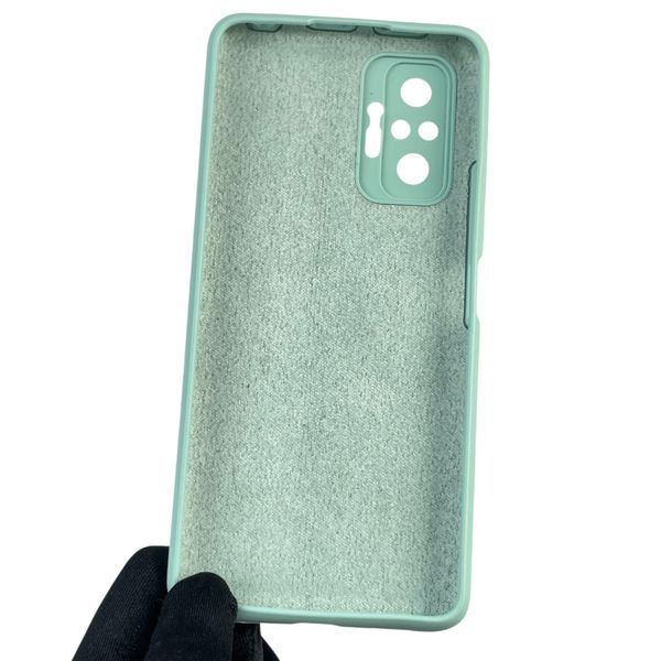 Чехол для Xiaomi Redmi Note 10 Pro 4G силиконовый с микрофиброй на сяоми редми нот 10 про 4г бирюзовый 0032636 фото