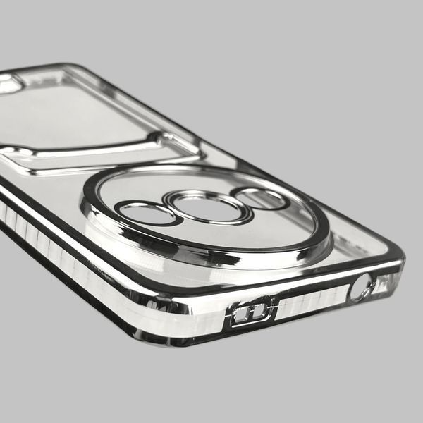 Чохол для Xiaomi Redmi A3 зі срібною окантовкою з кишенькою для карток на сяомі редмі а3 срібний 0013143 фото